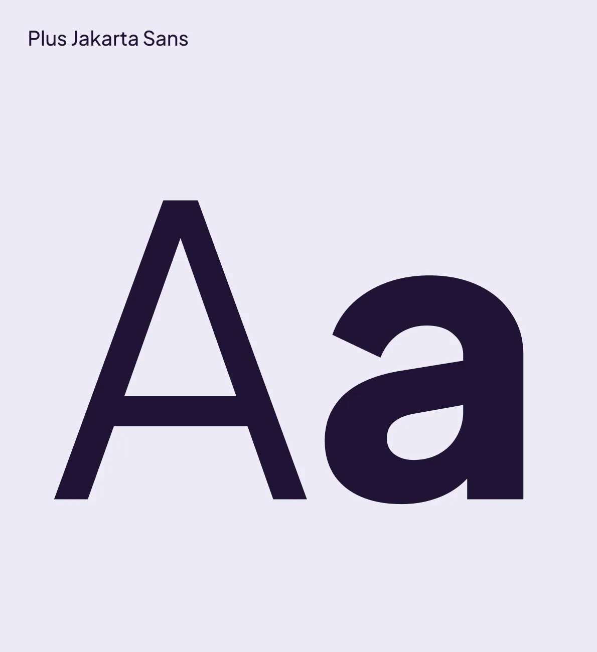 Plus Jakarta Sans typeface specimen