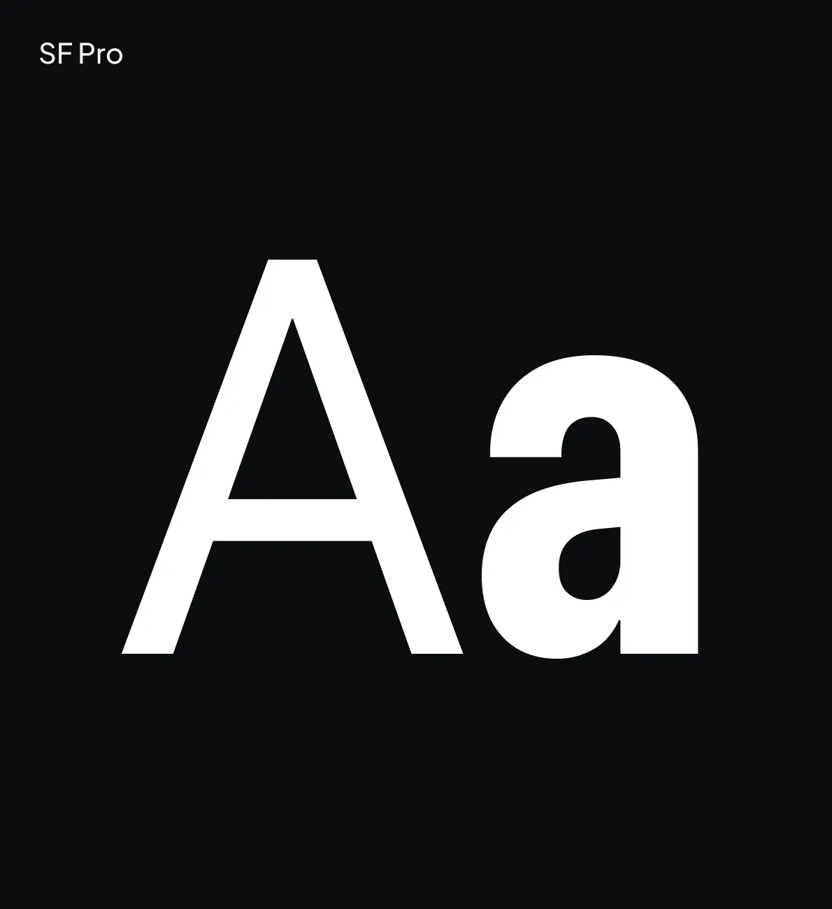 SF Pro typeface specimen